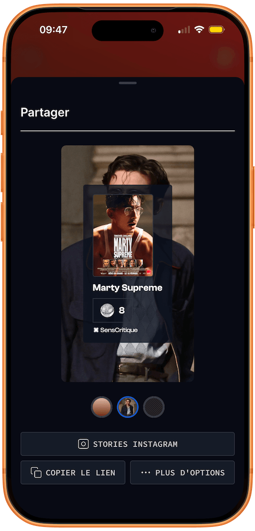 Application SensCritique